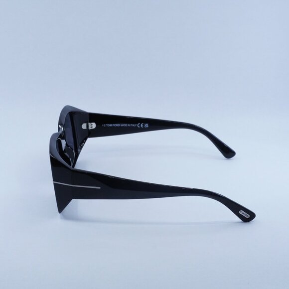 Tom Ford Ryder-02 FT1035-N 01A Sunglasses Black Square Frame, Smoke Lenses - Picture 8 of 12